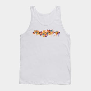 Las Vegas Watercolor Skyline Tank Top